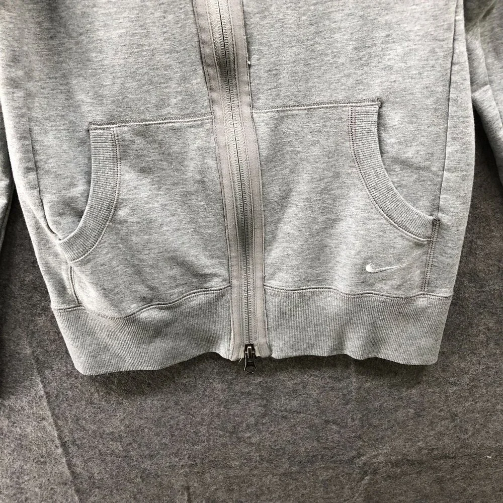 Nike Sports Hoody Youth Girls M 8-10 Gray Full‎ Zip Stretch Athletic Knit